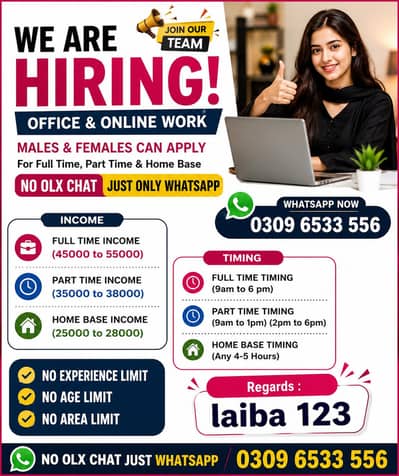 online work for male and female