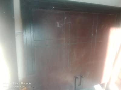 wooden single bed