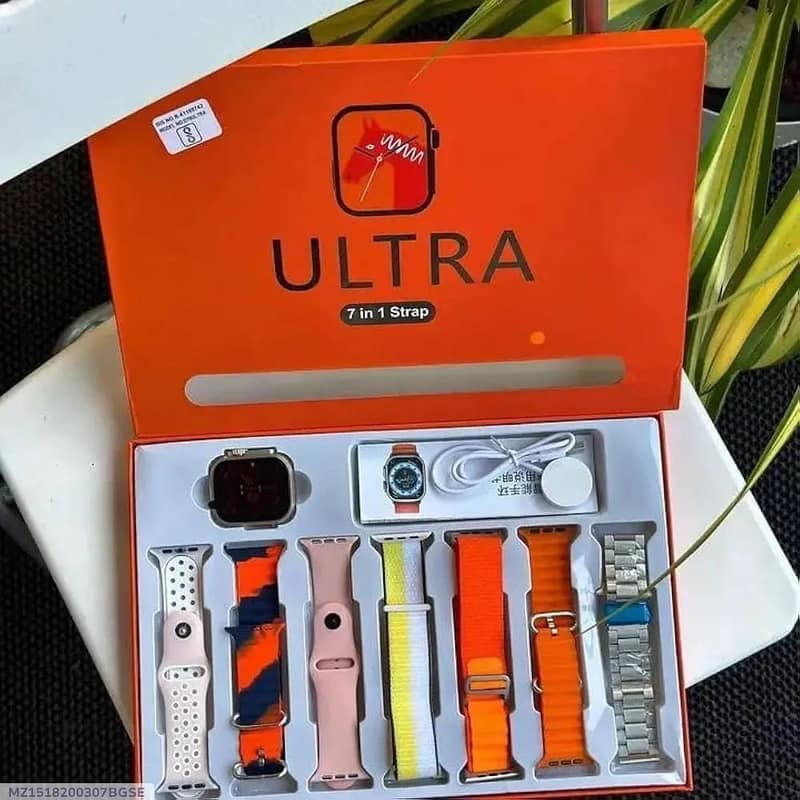 7 in 1 smartwatch multicolour strap bundle 3