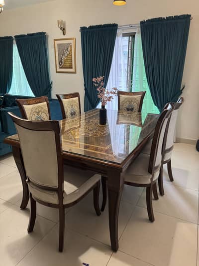 Sheesham Wood 8 Chairs Dining Table