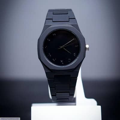 Premium Matte Black Arabic Dial Watch for Men