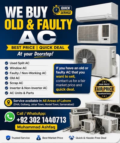 AC Scrap Buyer Old Air Conditioner, Used Air Conditioner BuyerLahore\.