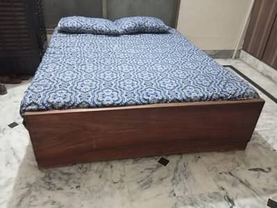 wooden bed