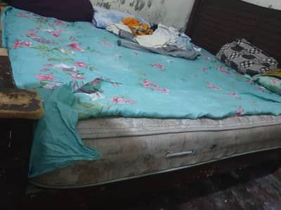 Bed with mattress