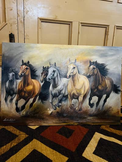 Original Hand-Painted Horse Painting – Acrylic on Canvas 24×36