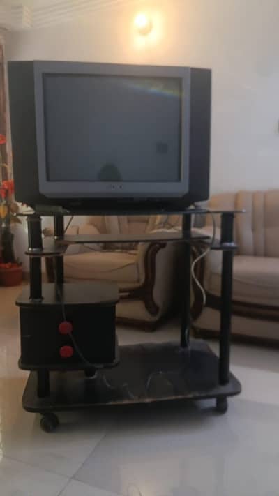 computer TV Table with TV