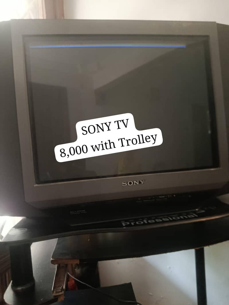 computer TV Table with TV 1