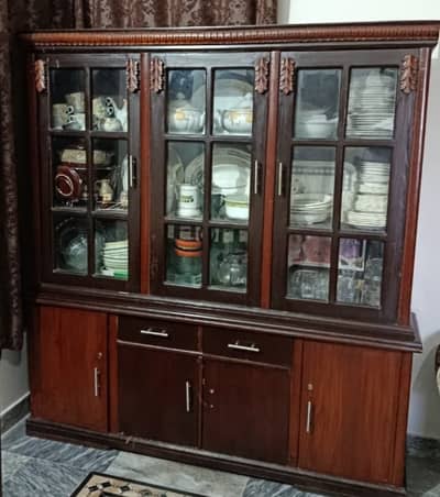 Wooden frame show case.