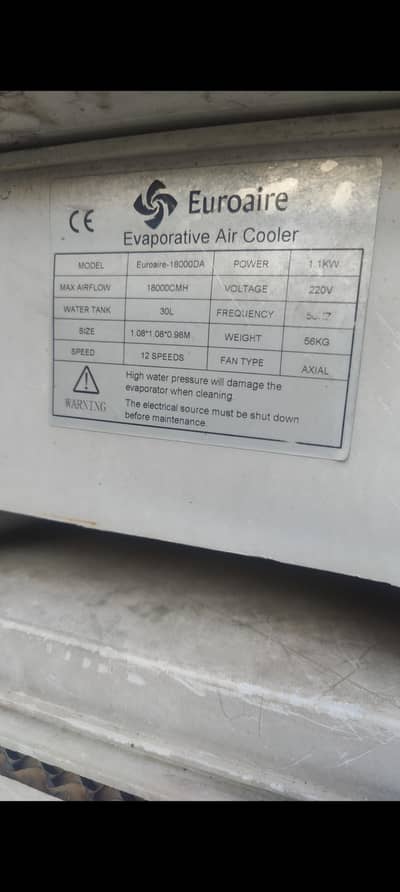 euroair Evaporative cooler