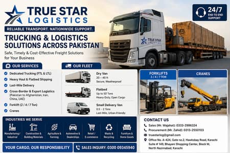 Heavy Cargo & Trucking Services - All Over Pakistan