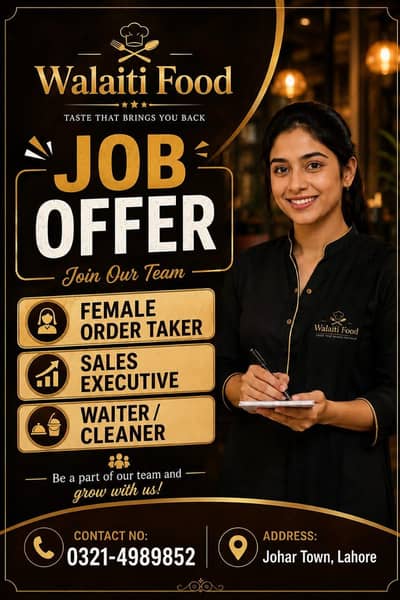 walati food family restaurant  female Order Taker