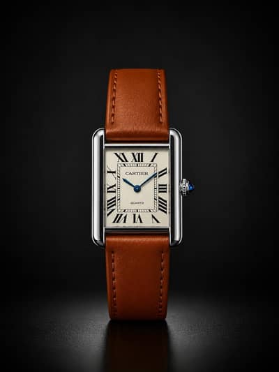Cartier Tank Leather Strap Watch