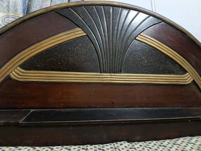 wooden king Bed set with two drawer
