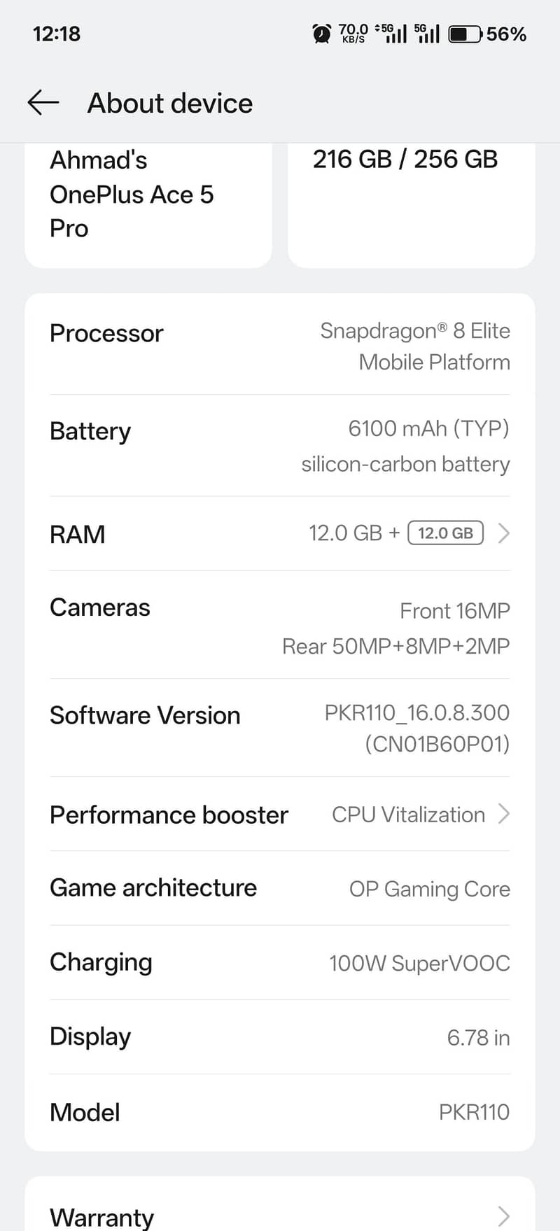 One Plus Ace 5 Pro 2