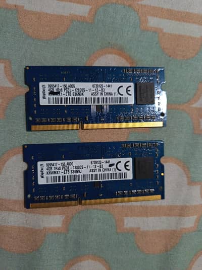 2  RAM KINGSTON 4GB CONTACT ONLY WHATSAPP 03084485211