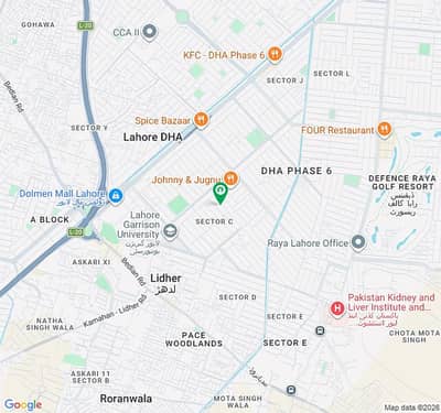 1 Kanal Prime Location Residential Plot For Sale In DHA Phase 6 - Block C
