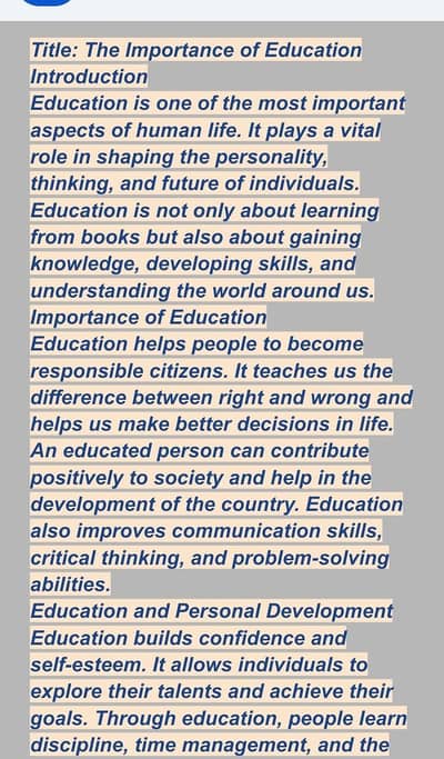 The Importance of Education