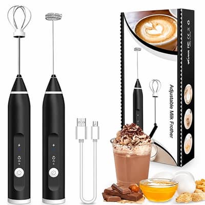 Usb rechargeable 3 speed Electric Milk Frother and eggs beater