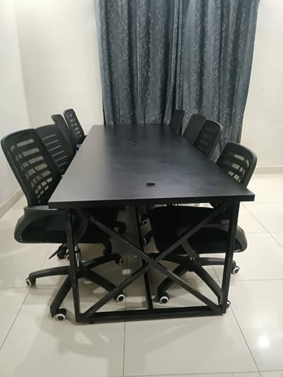 Workstation Available with 12 office chairs