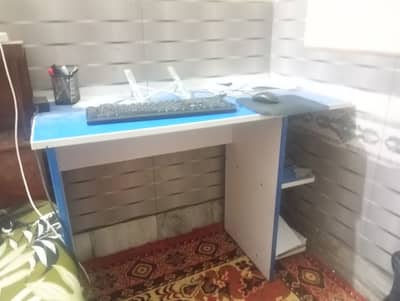 Study Table and Bookshelf set for sale blue color