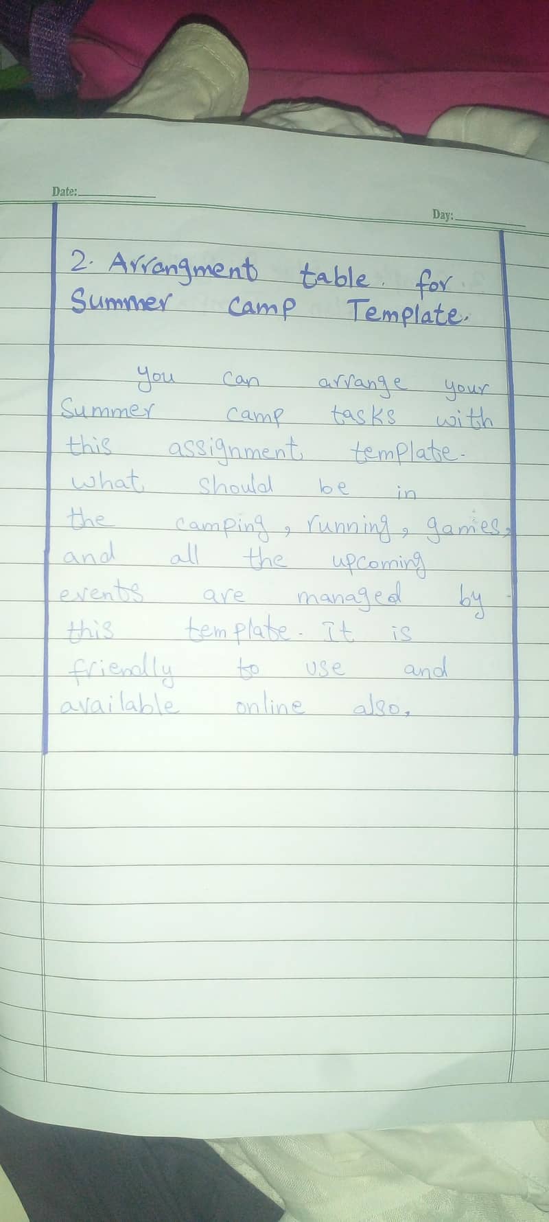 Assignment work 0