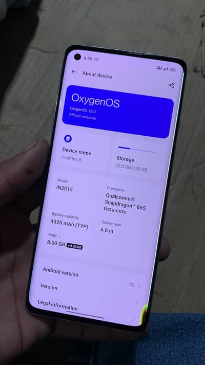 One Plus 8 5G | 8+8GB - 128GB | Dual sim