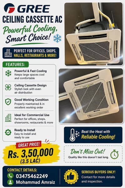 Green Ceiling Cassette AC