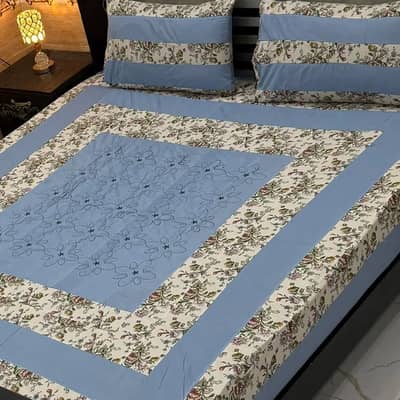3 Pcs cotton patchwork Double Badsheet