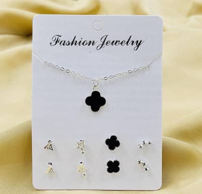 Silver Plated 5-Piece Jewelry Set for Women
