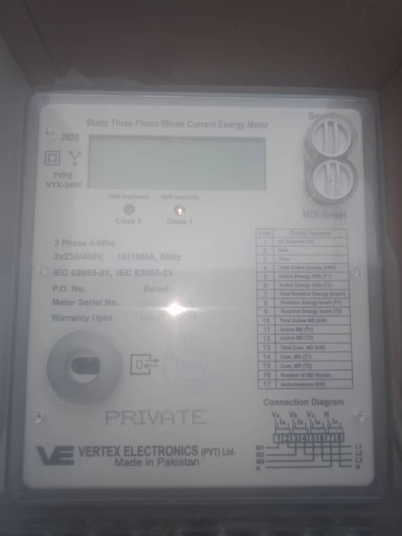 Three phase electric sub meter 0