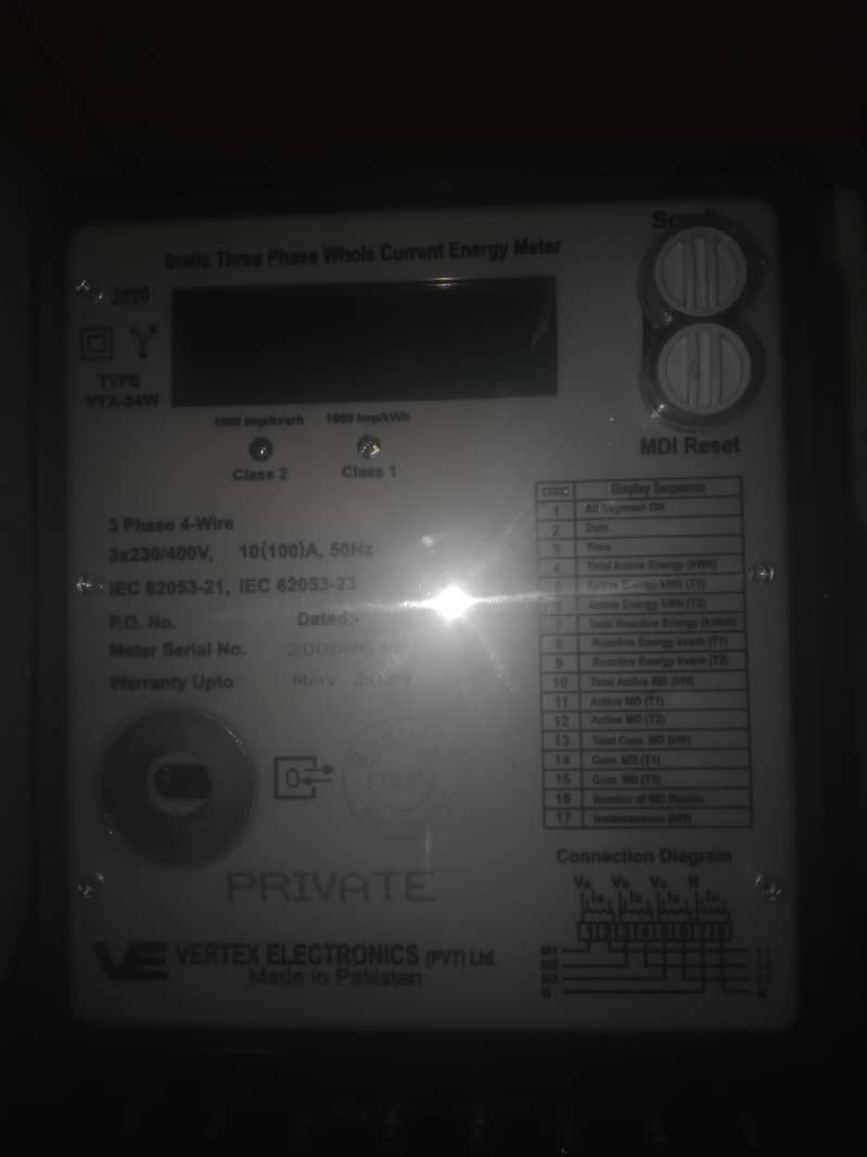 Three phase electric sub meter 1