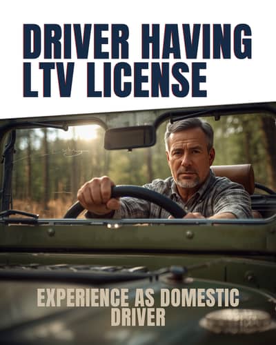 Driver for Domestic Job