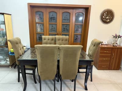 Dining table and 6 chairs
