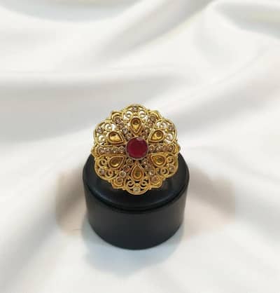 Maroon Adjustable Ring for Women Wedding & Party Wear