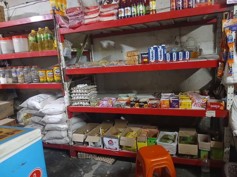 عدد ہیوی ڈیوٹی لوہے کے گروسری ریک برائے فروخت 4 0