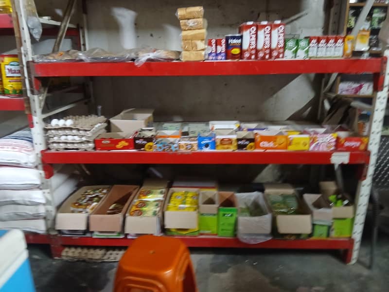 عدد ہیوی ڈیوٹی لوہے کے گروسری ریک برائے فروخت 4 1