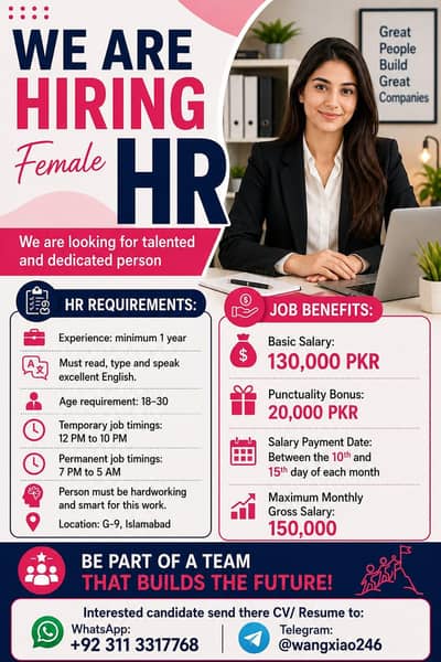 Hiring Female HR
