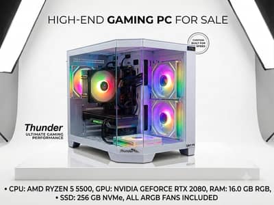 Gaming PC | Ryzen 5 5500 | RTX 2080 + Ease G24I18 24" 180Hz Monitor