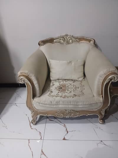 Sofa Set with Glasses Table(2 sofa with glasses table)