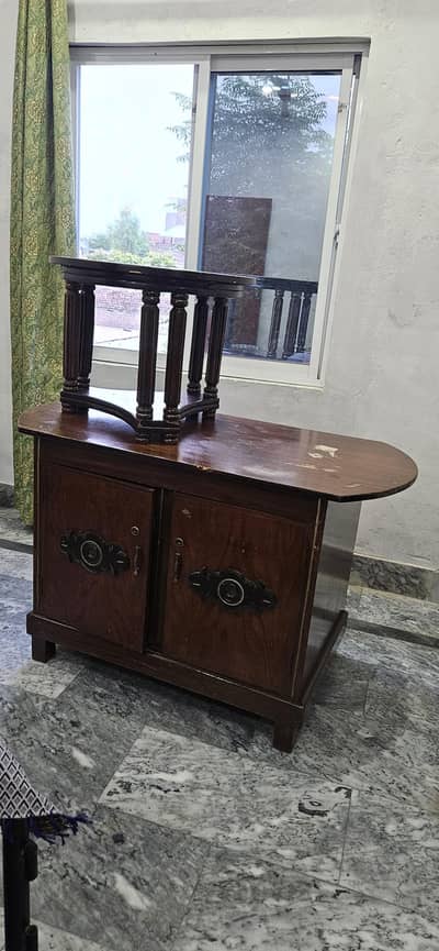 wooden iron stand