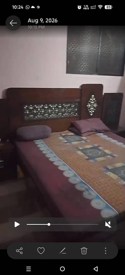 Urgent sale. .  Bed with 2 side Tables & Dressing Table