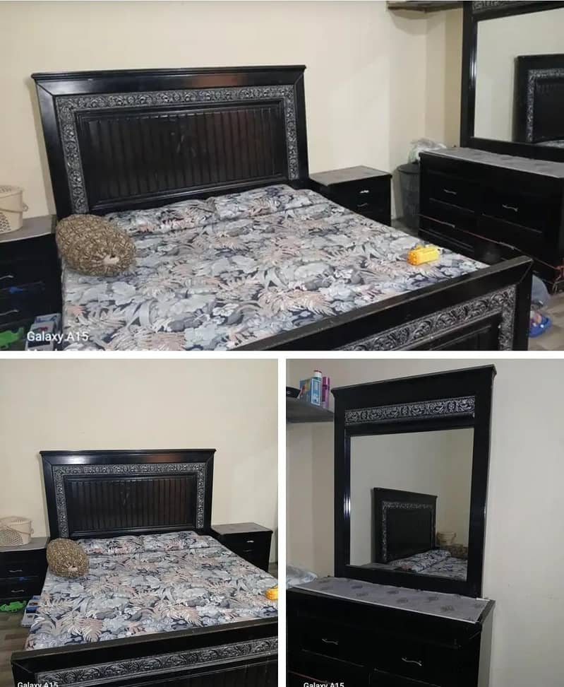 king size bed & dressing 0