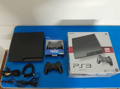PS3 Slim 320GB with 2 Controllers and Original Box Bundle