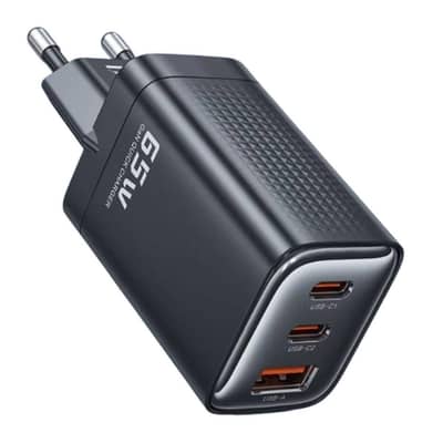 toocki brand premium quality 65 watt GAN charger 3 ports