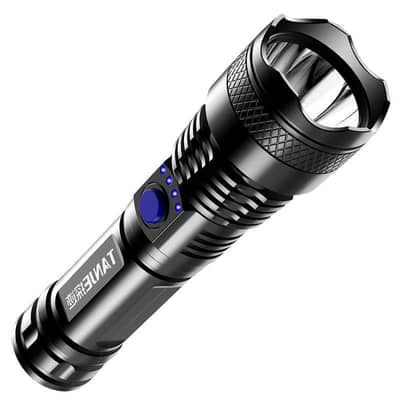 USB Rechargeable Cross-Border Explosion Flashlight Black