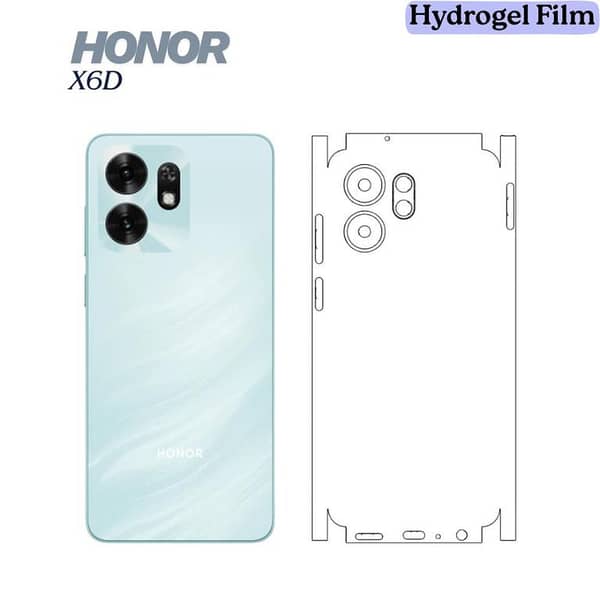 Honor X6d Back Sheet Clear/Matte | Transparent & Anti-Fingerprint TPU Back Protector | Self-Healing Scratch Resistant | Ultra Thin Slim Fit | Case Friendly | Hydrogel Film Back Cover