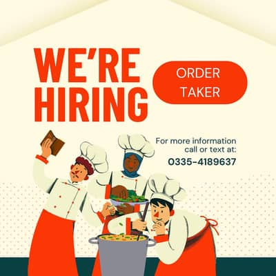 ORDER TAKER NEEDED FOR FAST FOOD RESTAURANT