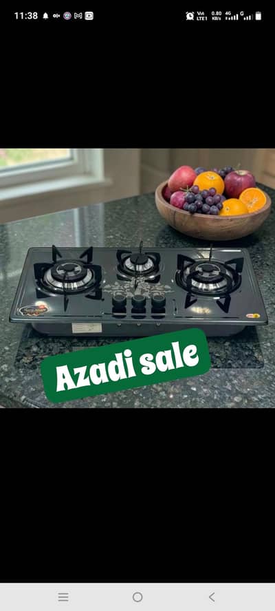 Azadi sale stainless steel chola and stove contact number 03452087298