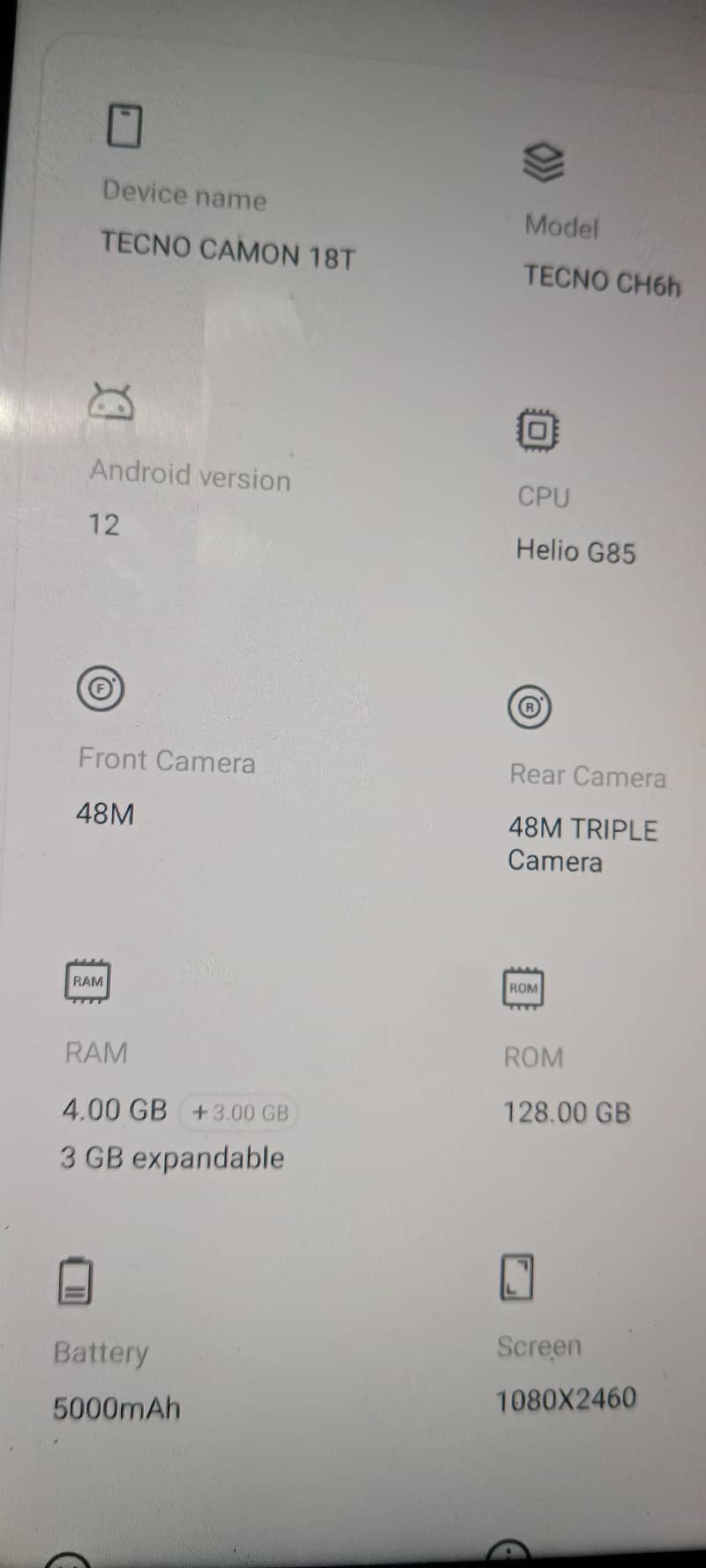 Tecno CAMON 18T 8