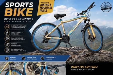 Premium Sports Mountain Bike – Aluminium Frame | Hydraulic Suspension